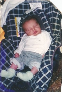 My baby's first ride