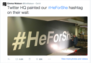 #HeForShe on Twitter HQ