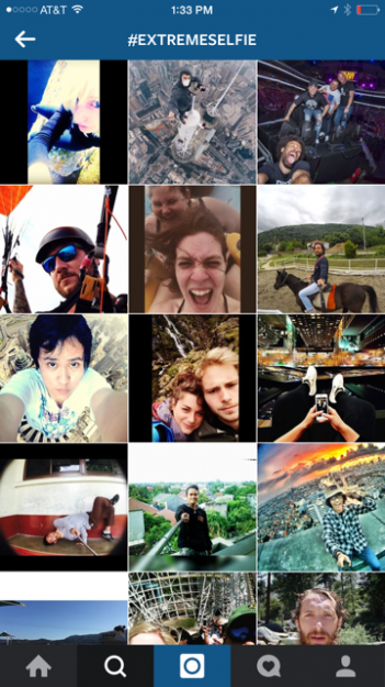 The hashtag #ExtremeSelfie has led thousands of risk takers to document themselves doing crazy things